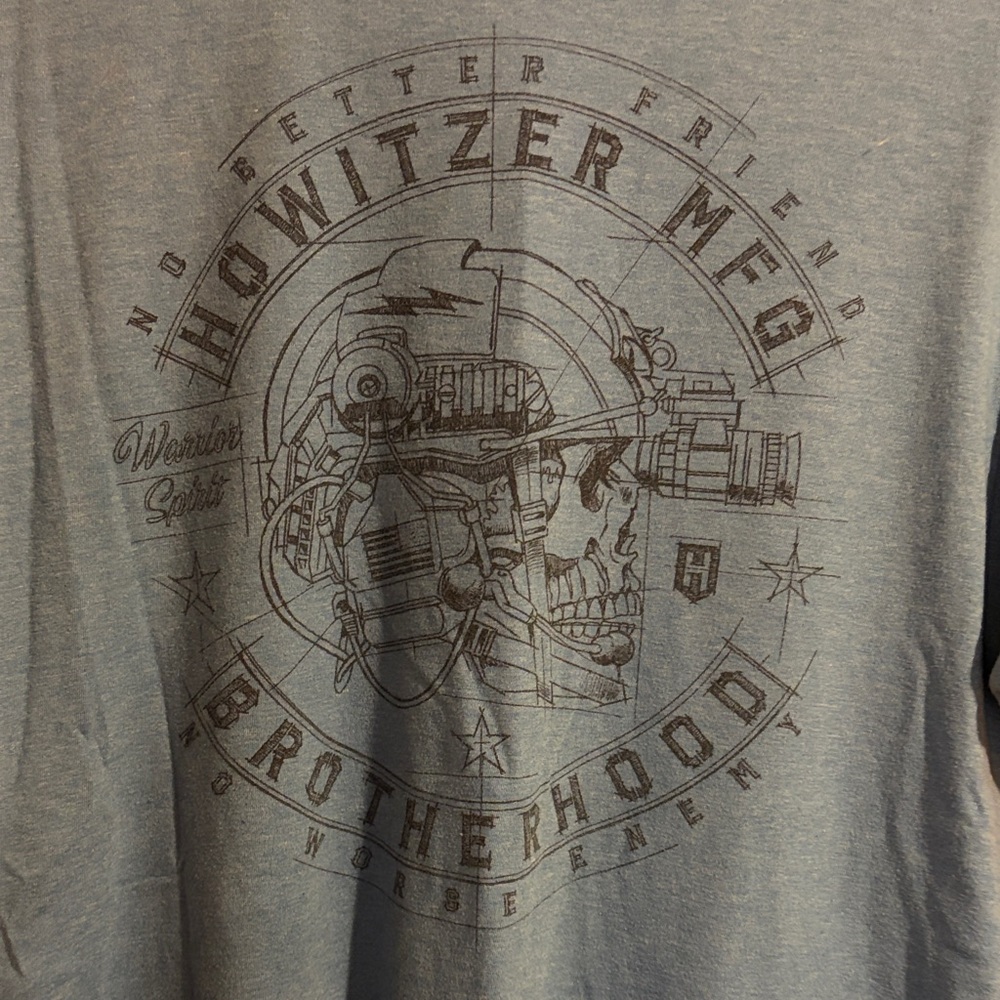 Howitzer L Men’s Blue Graphic T-Shirt - Picture 3 of 5